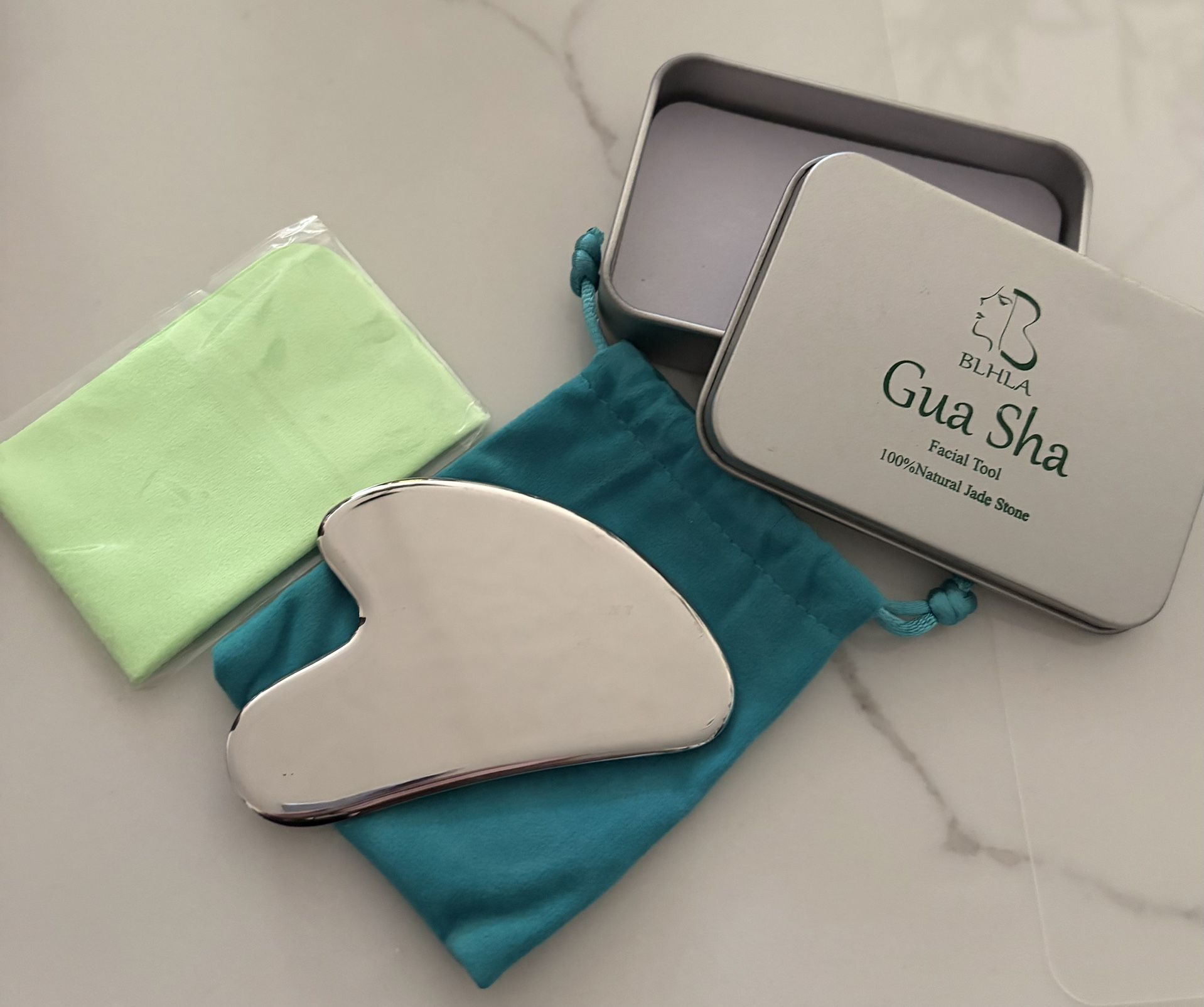 Gus Sha Silver Metal Facial Sculpting Tool 