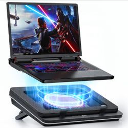 IETS GT600 Laptop Cooling Pad Equipped Gigantic Turbo-Fan?5.5inch Diameter?,Sealed Foam for Rapid Cooling Gaming Laptop,14.1-19.3 inch Laptop Cooler w