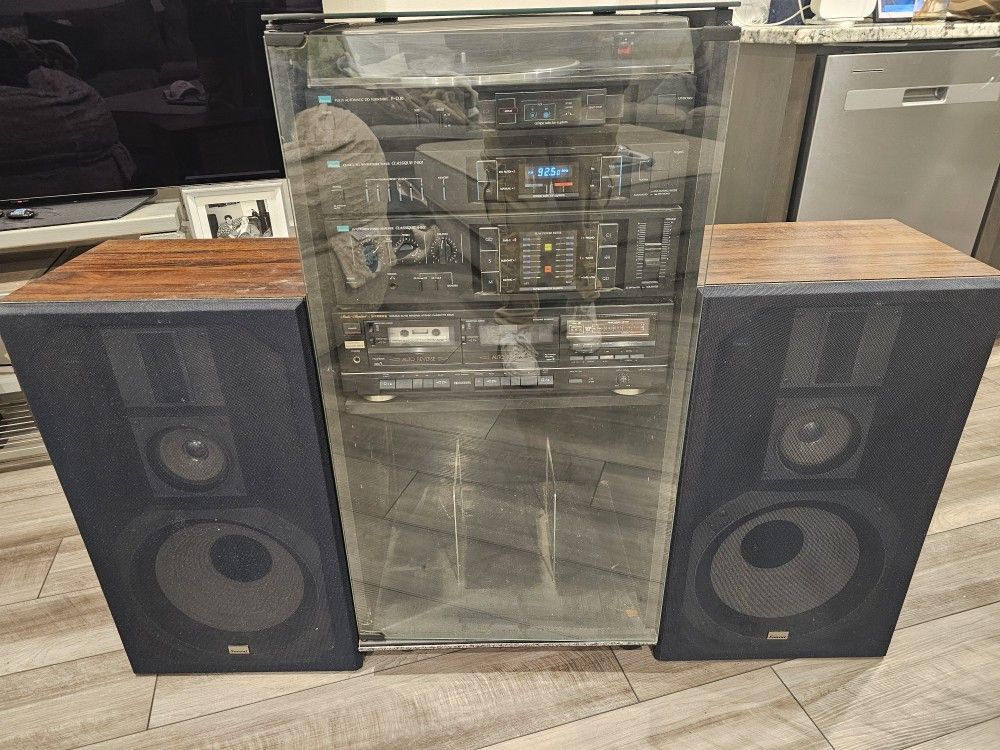 Vintage SANSUI / Fisher Tower Stereo 