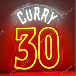 NEW Stephen Curry Jersey LED Light Neon Sign ( NBA Golden State Warriors Sports