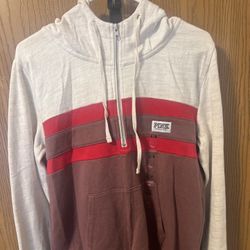 PINK Half Zip hoodie Size- Large 