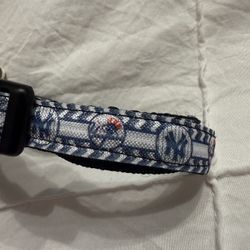 Stylish Blue White Dog Collar Yankees baseball  New York City nyc Bronx medium