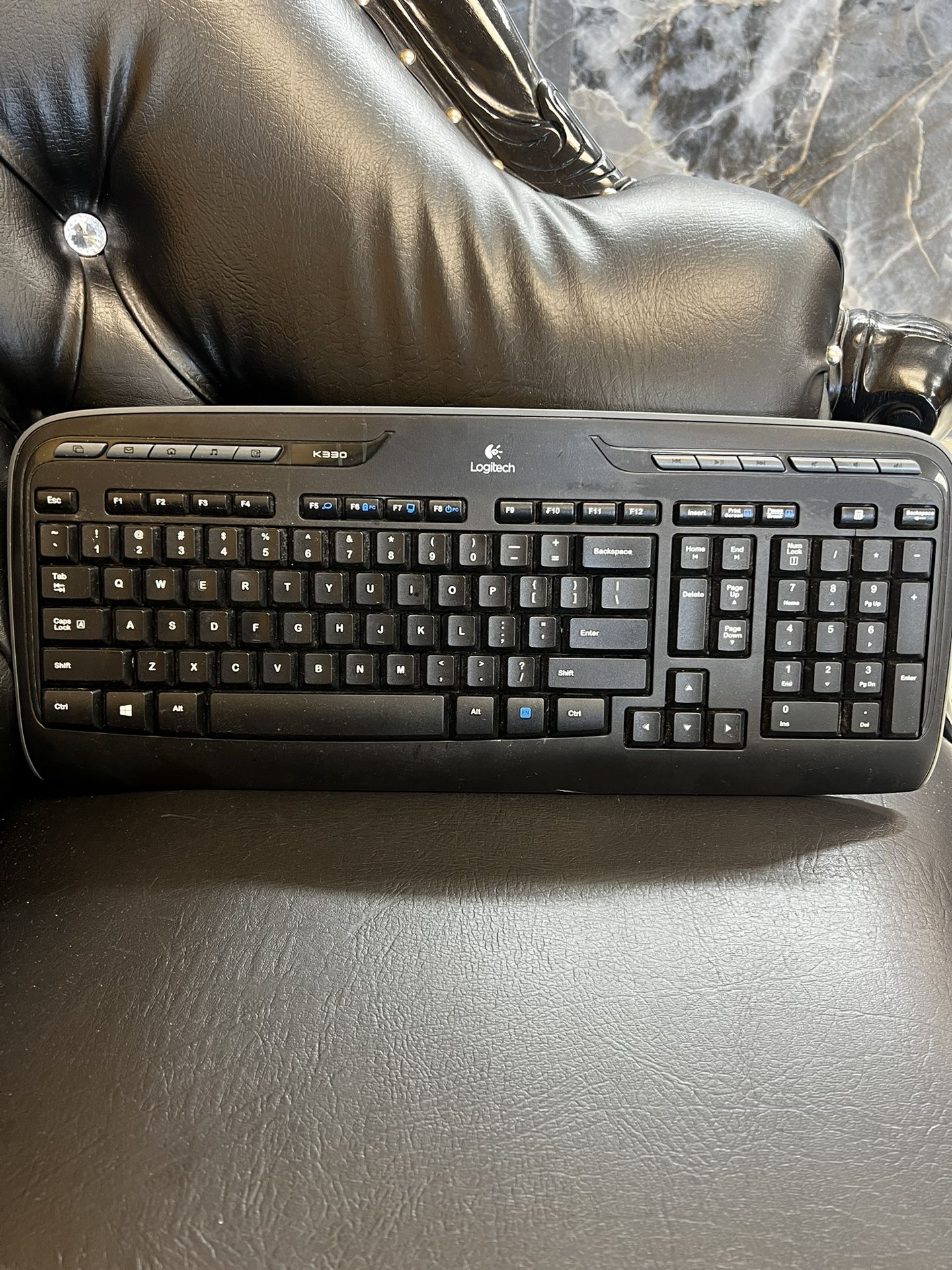Logitech K330 Y-R0009 Wireless Keyboard - No USB - No Mouse - PC Windows