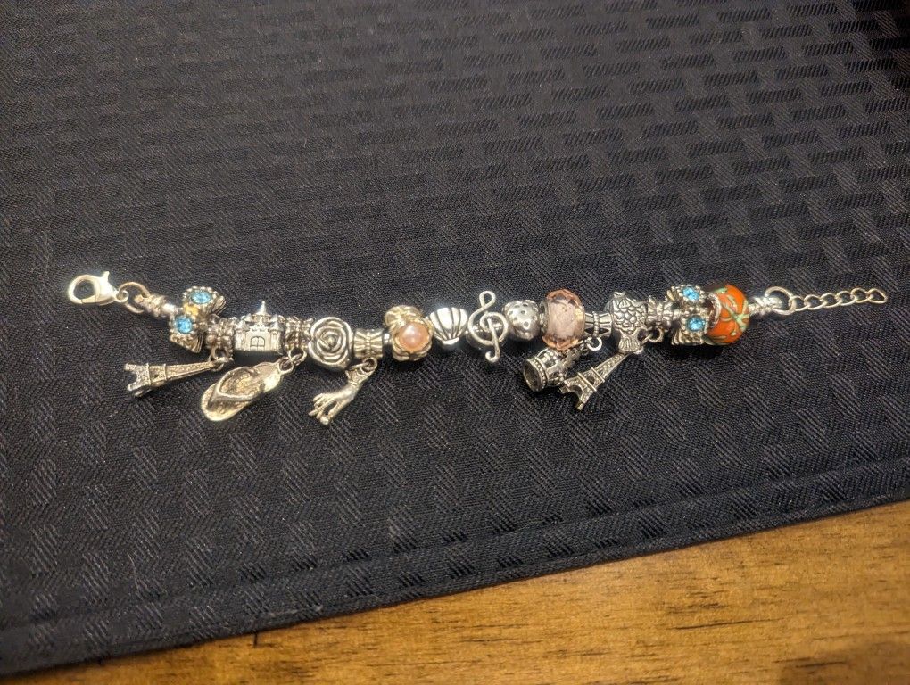 Charm Bracelet With 14 Charms All Included