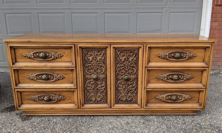 Beautiful Mid-century Modern Dresser with Spanish Style