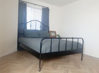 Barely Used - Like New Queen Frame And Mattress