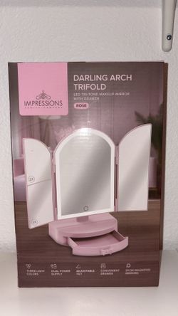 Impressions vanity trifold Mirror Pink