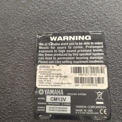 YAMAHACM12V speaker system pair with 2 Speaker stands