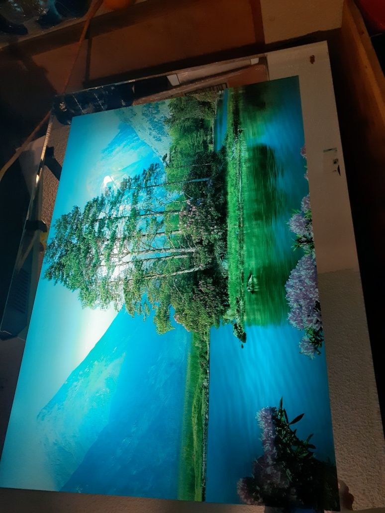 Light up picture with sound, the water ripples/moves.