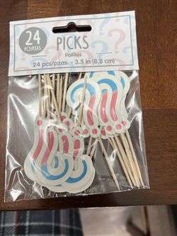 Gender Reveal Cupcake Picks 
