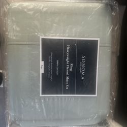 New Sonoma King Heavyweight Flannel Sheet Set