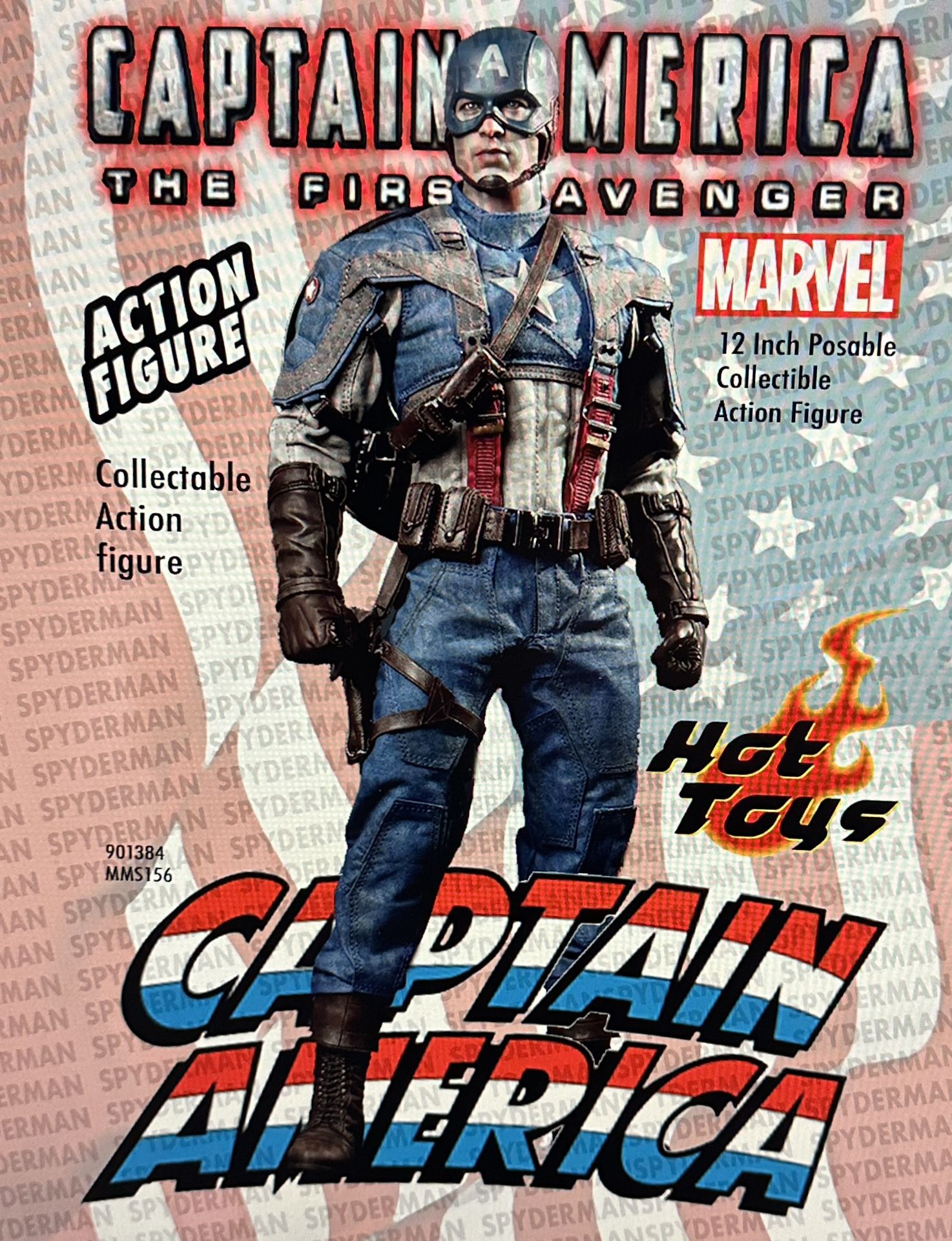 Captain America First Avengers Hot Toys Action Figure 1/6th Scale Mms156