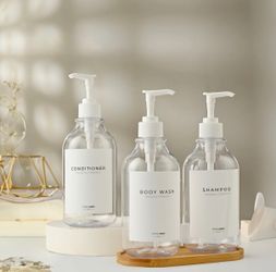 Maisonovo Set of 3 Dispenser Plastic Bottles