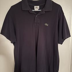 Lacoste Polo Shirt Men’s Size 7 XXL Navy Blue