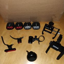 Bicycle Bike Ebike Electric Bike Mini Bike Parts Led Lights Bell Phone Holder Mount Safely Lights 