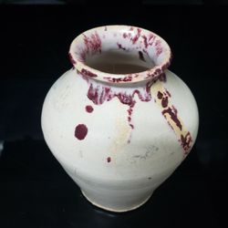 5" Signed Primitive Studio Pottery Vase circa '86