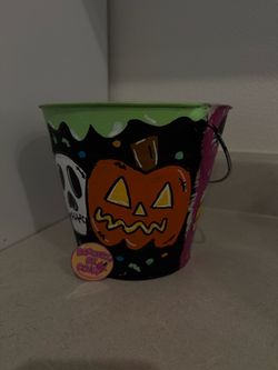 Hand painted Halloween bucket