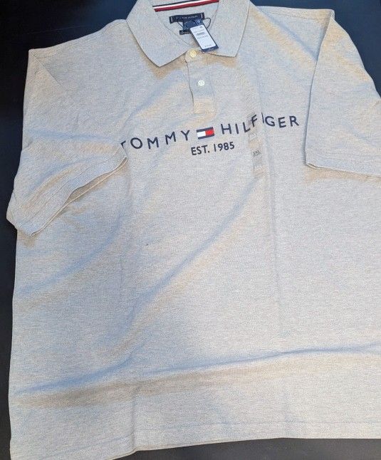 New men's Tommy 3XL Short Sleeve Collar Shirt 