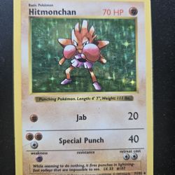 Pokemon Base Set Shadowless Hitmonchan
