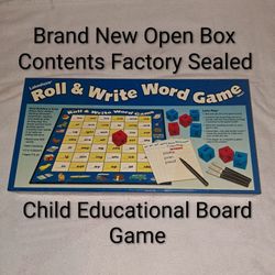 Brand New Open Box Roll & Write Word Game Educational Board Game (Is Complete Nothing Missing) Contents Are Factory Sealed