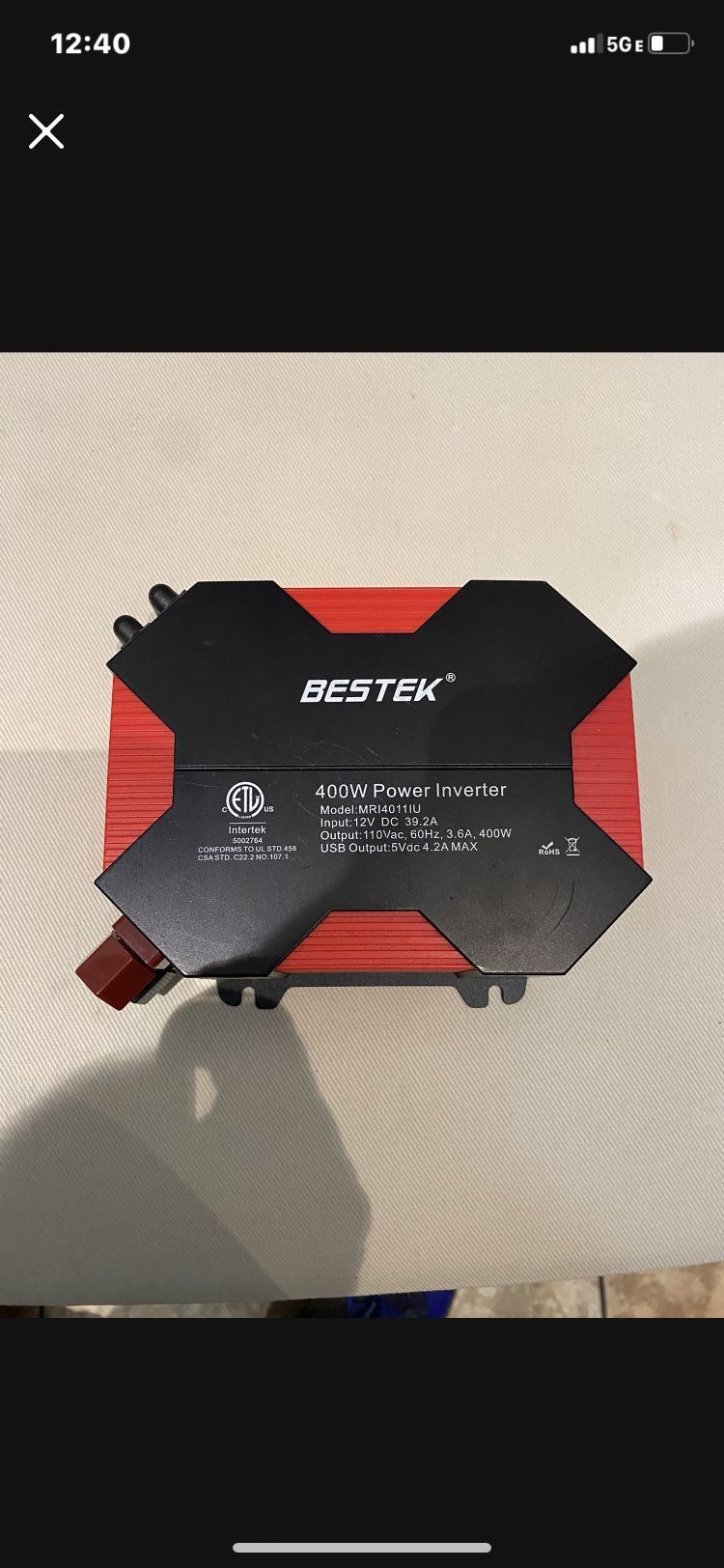 400 W Inverter Power