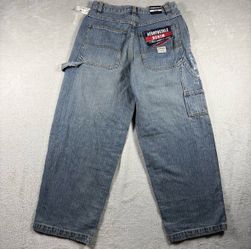 Vintage Aeropostale Women’s 28 Blue Carpenter Jeans Y2K Skater Baggy NWT #2883