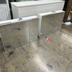 Lighted Medicine Cabinet Bathroom Wall Mounted Storage Door set of 2