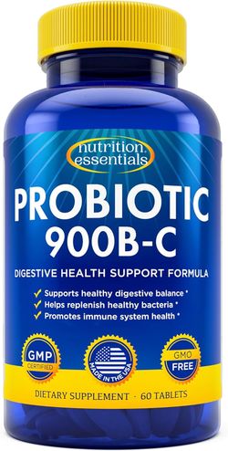 Probiotics for Women and Men - with Lactase Enzyme and Prebiotic Fiber for Digestive Health - 80%+ More Potent Supplement for Gut Health Support - Veg