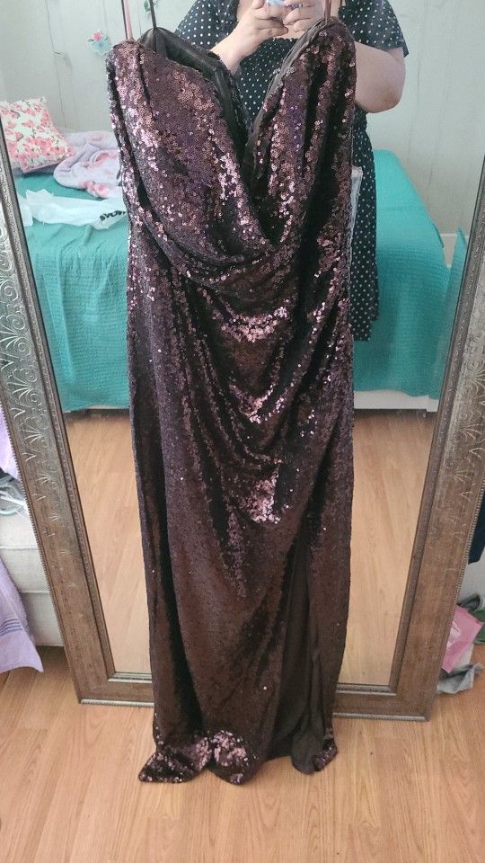 Brown Sequin Dress
