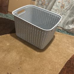 Grey Plastic Basket 