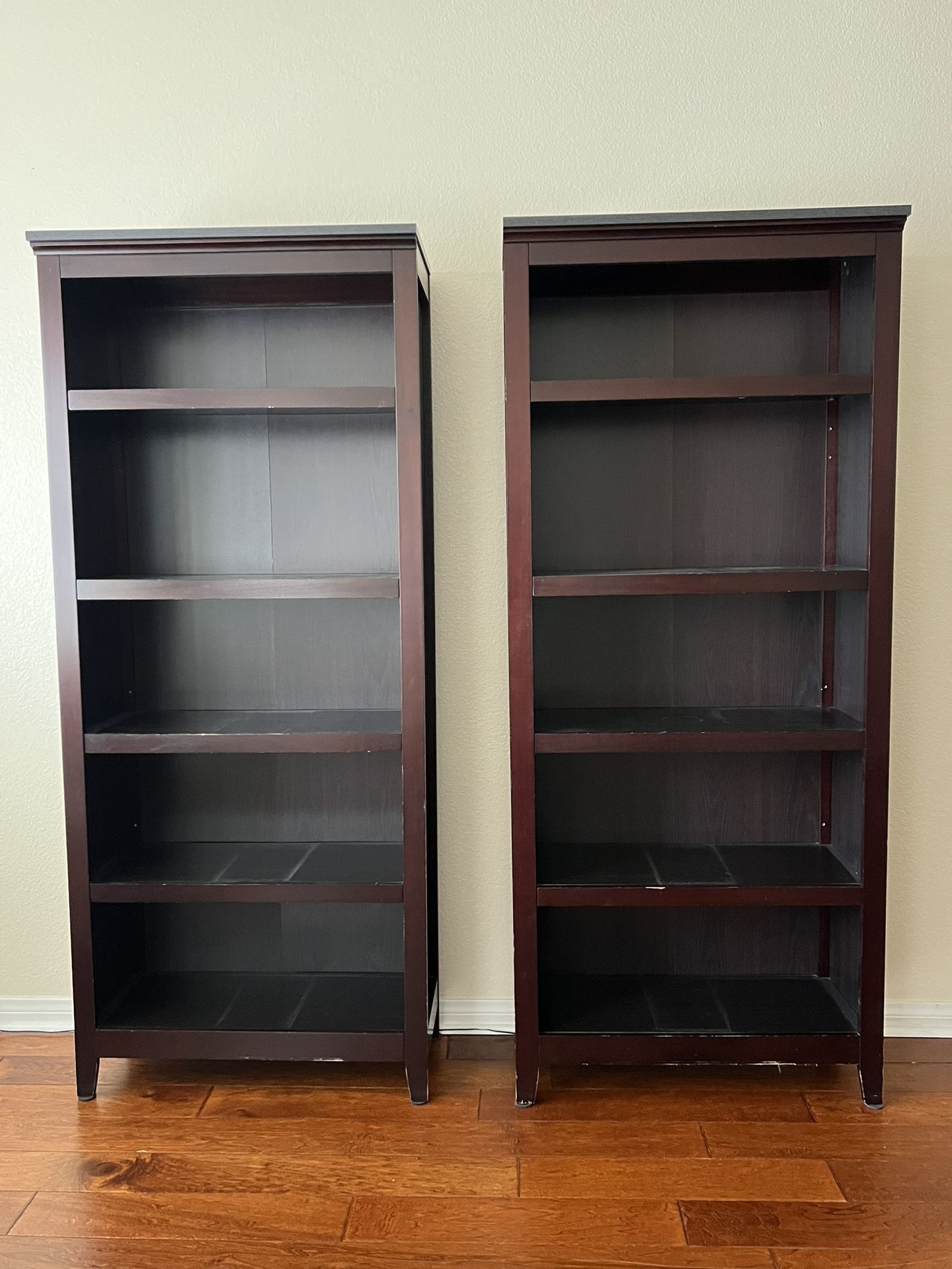 Dark Brown Book Shelves Cabinet 72 Inch Tall, 12.2 Inch Depth, 30.6 Inch Width