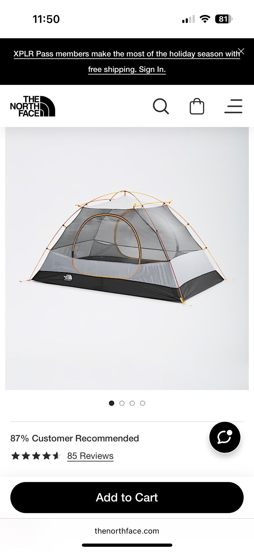 North Face 2-Person Backpacking Tent Stormbreak 2