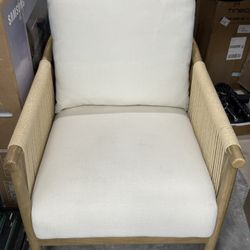 CHITA Braid Armchair, Modern Accent Chair for Living Room, Cream. Qty: 2