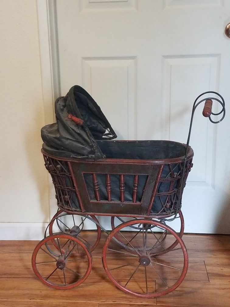 Vintage Doll Stroller Carriage