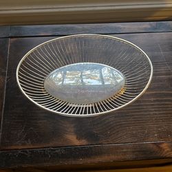 Silver Played Bread Dish