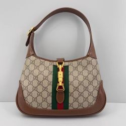 Gucci brown printed shoulder bag