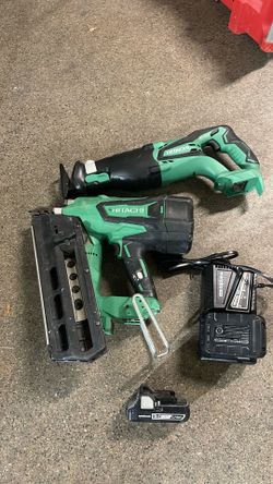 Hitachi Framing Gun Sawzall 2 BaterÃas Y Cargador