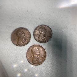 3 - 1930 Wheat Pennys 