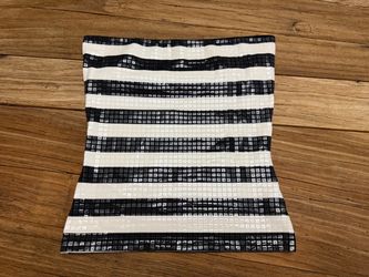 Vintage retro disco The Limited strapless sequin striped stretch tube  top Small