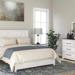 Gerridan White-Gray Panel Bedroom Set


