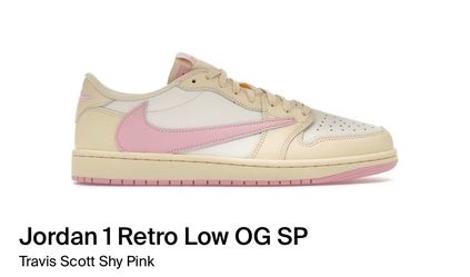 Travis Scott Jordan size 10.5 shy pink