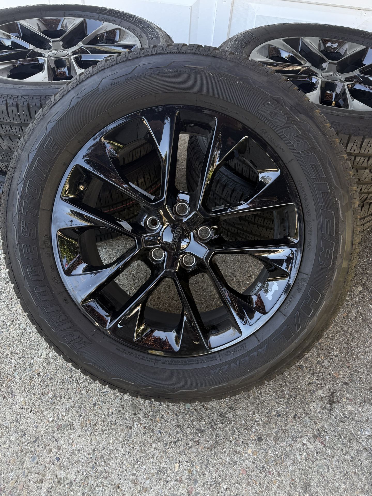 OEM 20” wrangler Wheels & Bridgestone Tires (~17k Miles)