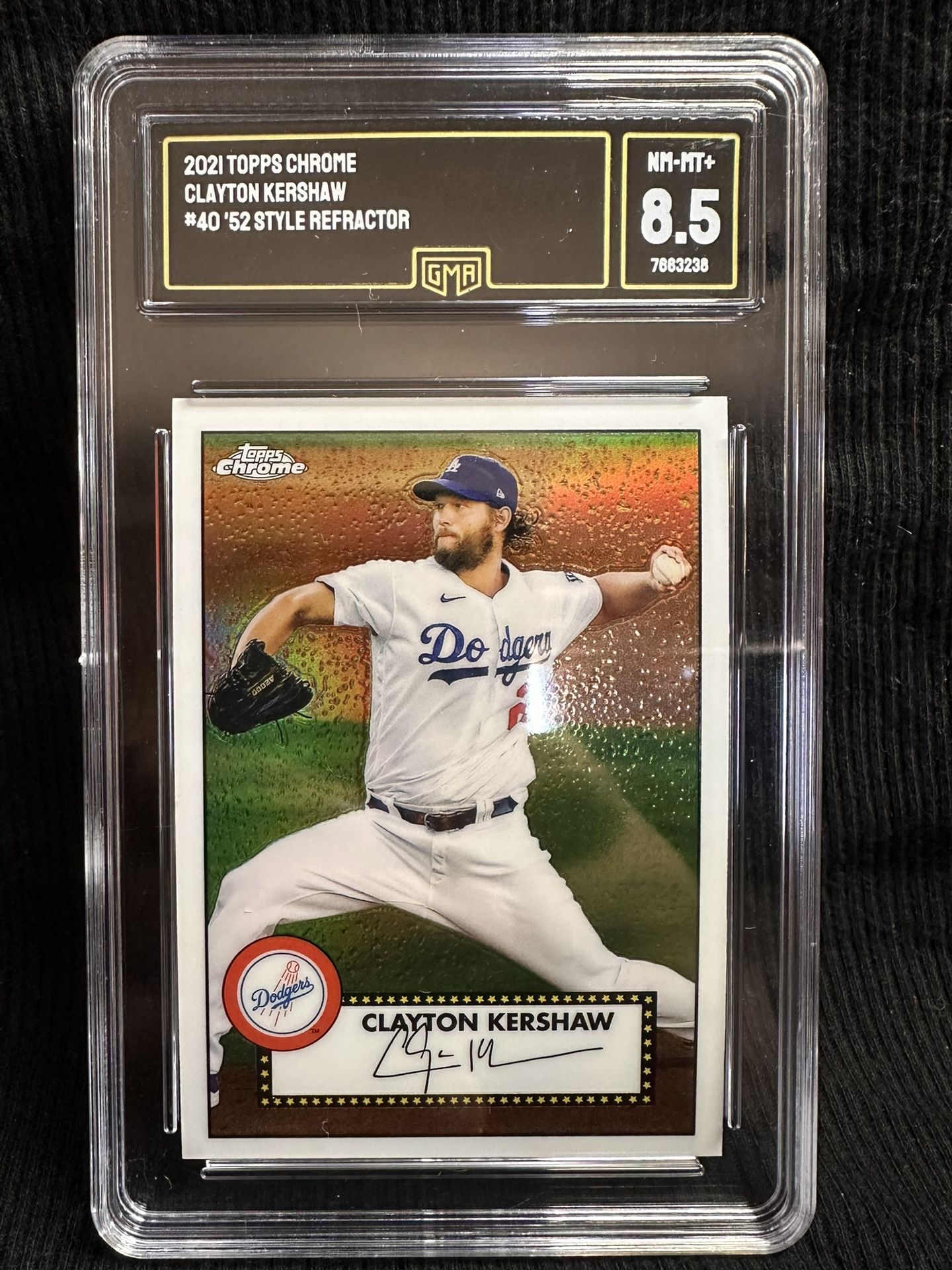 2021 Topps Chrome Clayton Kershaw Grade 8.5