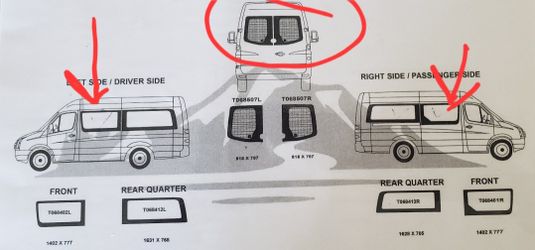 Mercedes Sprinter Van Glass Windows