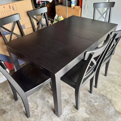 Modern Black Dining Table set