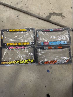 Novelty JDM Car License Plate Frames - New