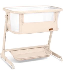 NEW! Electric Baby Bassinet Bedside Sleeper with Auto Rocking, Remote/Touch Control