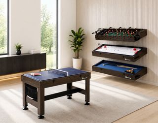 New! Gaming Table 4 in 1, Pool Table, Tennis, Slide Hockey, Foosball