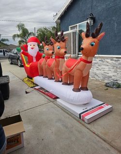 12ft Santa With Sleight Christmas Inflatable