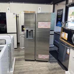 🔥SAMSUNG STAINLESS STEEL REFRIGERATOR WITH ICE MAKER AND WATER DISPENSER🔥